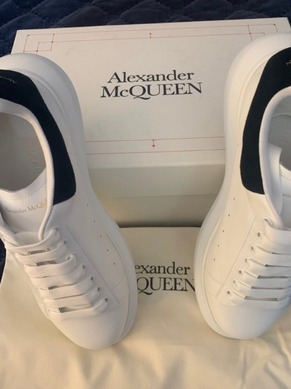 Alexander McQueen BNIB Oversized White Black Sneakers EUR 43